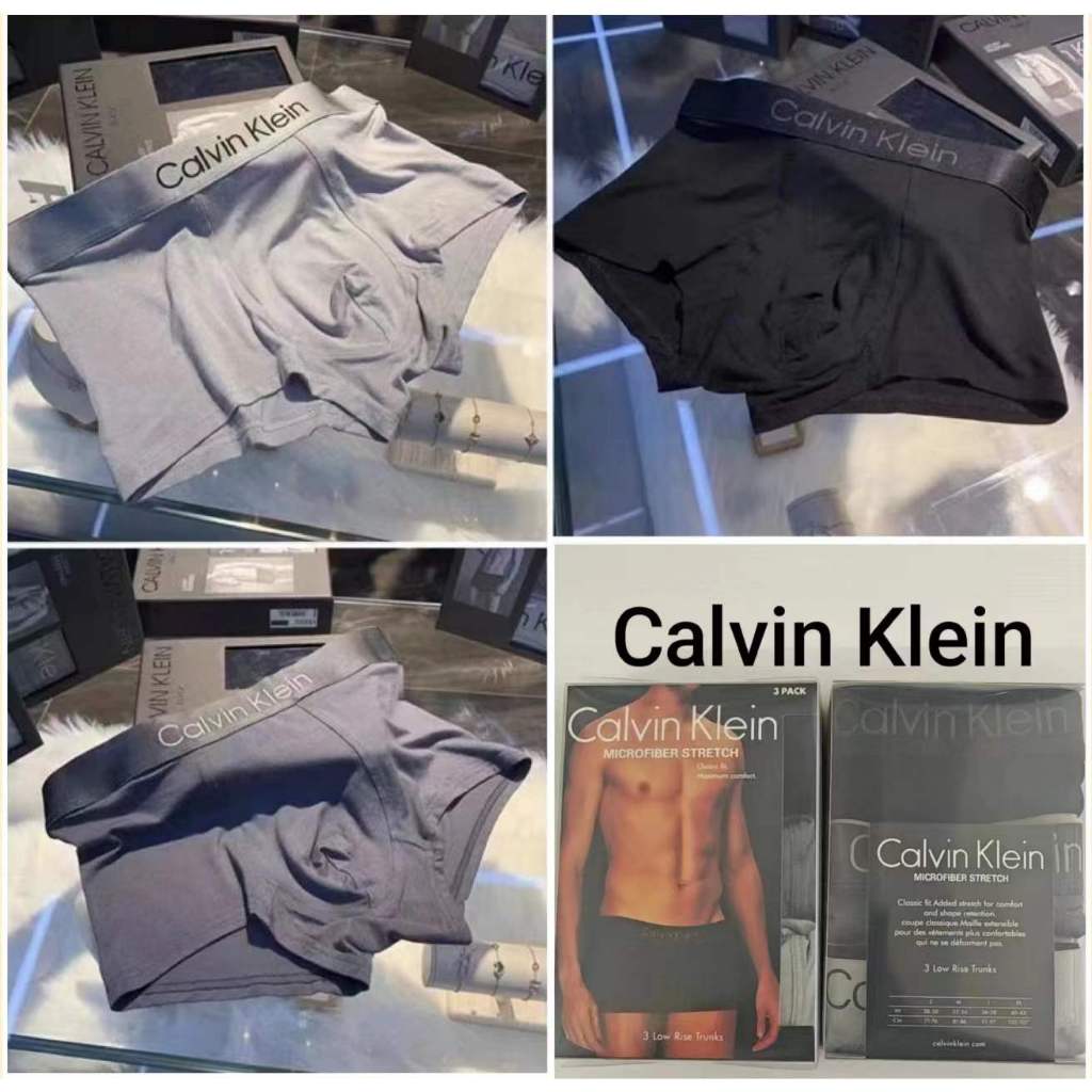 กางเกงในชายCK ชุดชั้นในชาย microfiber เนื้อผ้าเลื่อนนุ่มใส่สบายมากๆๆค่ะ สินค้า 1 Packer 3