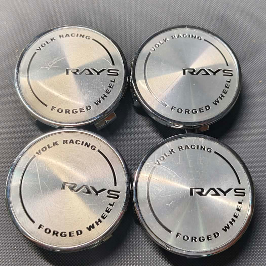 4 ชิ้นฝาครอบล้อแม็กโลโก้ดุมล้อแม็ก RAY Volk Racing  ขนาด 63/63 mm.