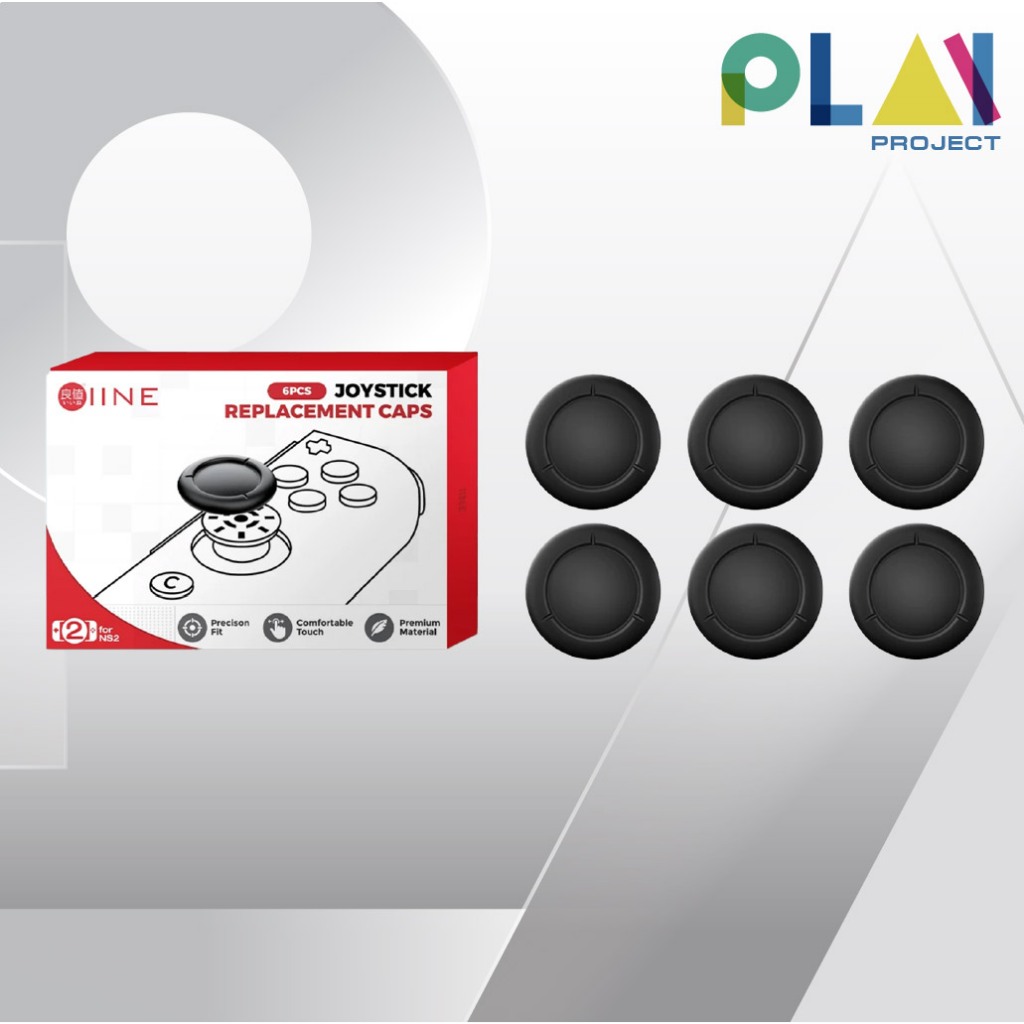 IINE Joystick Replacement Caps สำหรับ Nintendo Switch 2 [NS2] [ยางอนาลอค] [ยางอะไหล่]