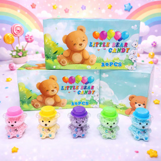 แคนดี้ ลิตเติ้ล แบร์ ผงเปรี้ยวผลไม้กระปุก หมี 5 สี 1 กล่อง 3…