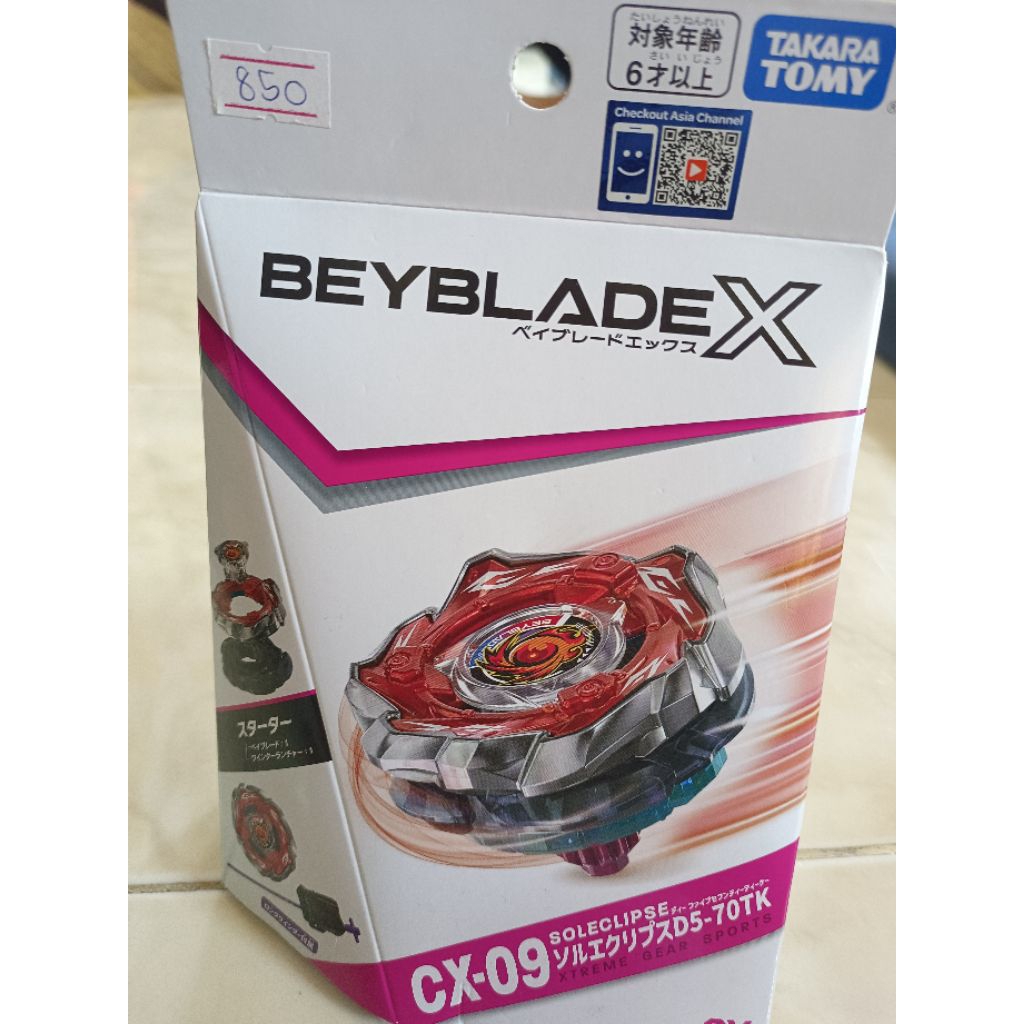 Takara Tomy Beyblade X CX-09 Starter Sol Eclipse D5-70TK 