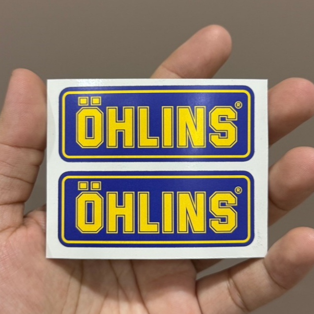 1 คู่ ลาย OHLINS ขนาด 2.7 x 6.9 cm. สติ๊กเกอร์ ติดโช๊ค ติดกระป๋องโช๊ค รถมอเดอร์ไซค์ แต่งโช๊ค ราคา ถูกที่สุด ดีลบีเคเค แกลเลอรีภาพที่ 5