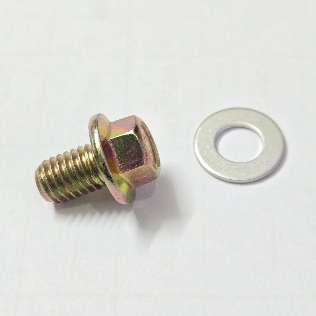 โบลท์ สกรู น๊อตน้ำมันเฟืองท้าย พร้อมแหวน DRAIN PLUG BOLT WITH WASHER สำหรับ สโคมาดิ Scomadi TL125, T
