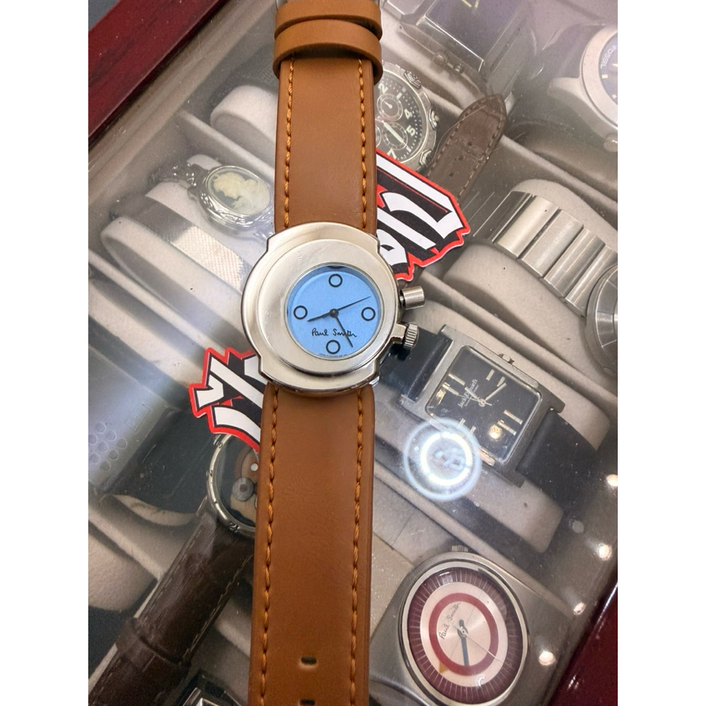 พร้อมส่ง - นาฬิกา Paul Smith Blue light 1997 - มี ปุ่มไฟ / มือสอง สาย สภาพดี ใช้งานปกติ ของแท้ 💯
