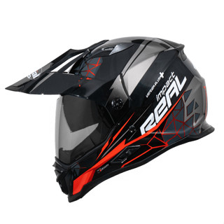 หมวกกันน็อค ทัวร์ริ่ง Real รุ่น Venger Plus Impact 2025 ถอดซ…