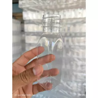 (150 ขวด)ขวด PET ทรงตัดเหลี่ยม 120ml แพ็ค พร้อมฝา