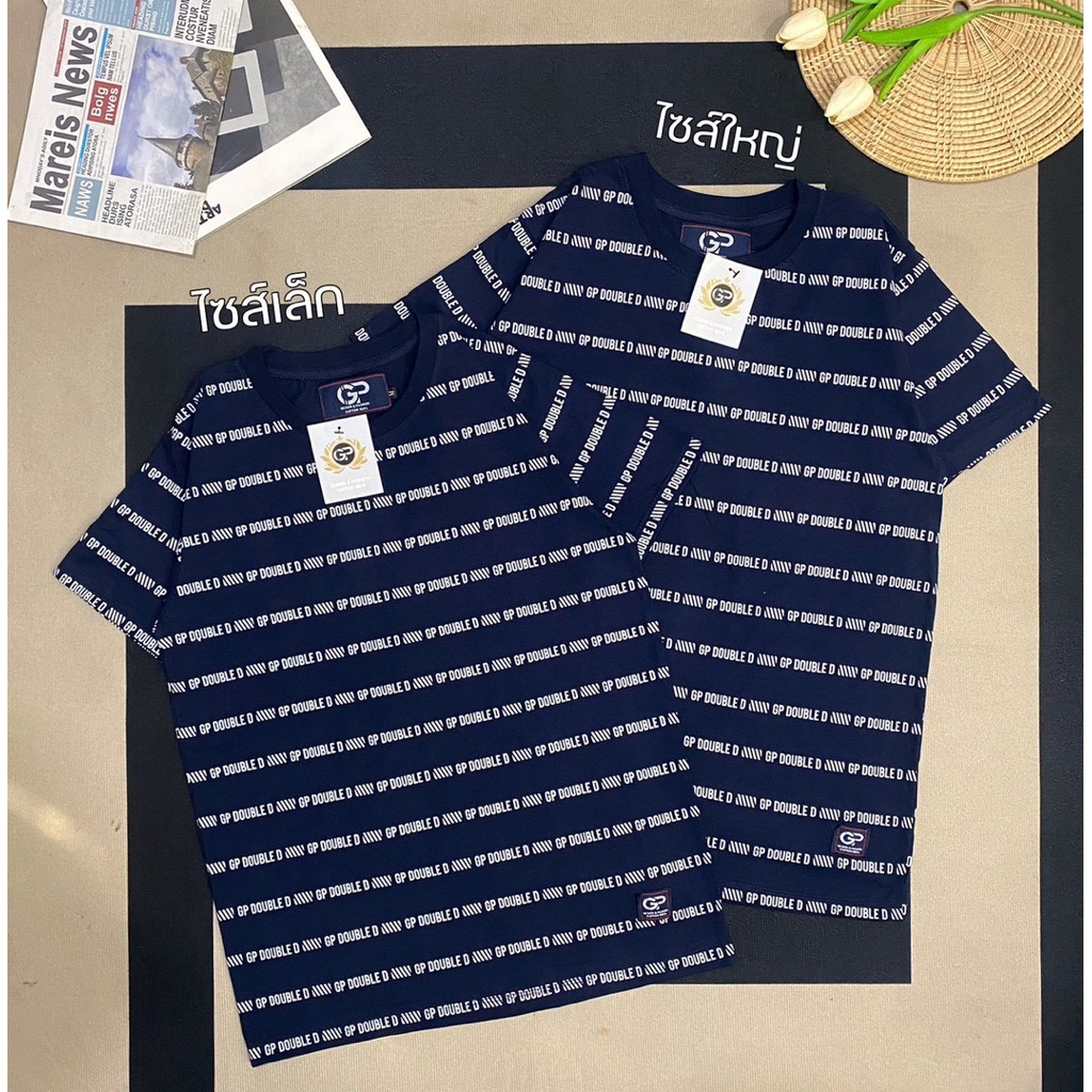 เสื้อยืดGPพิมพ์ลายดูดีS-3XLชายหญิงใส่ได้คอตตอน100%