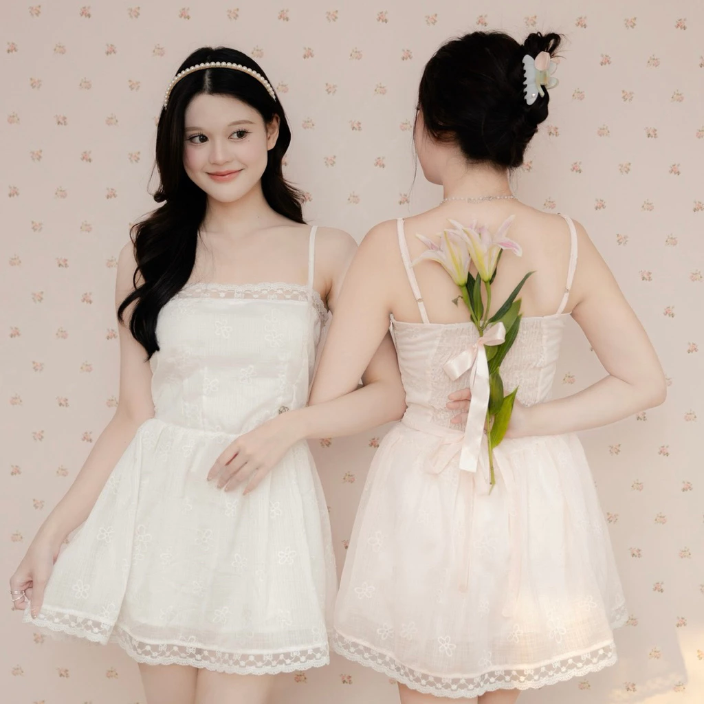 RIKA น้องโรเซ่ มินิเดรสสายเดี่ยวปรับสายได้