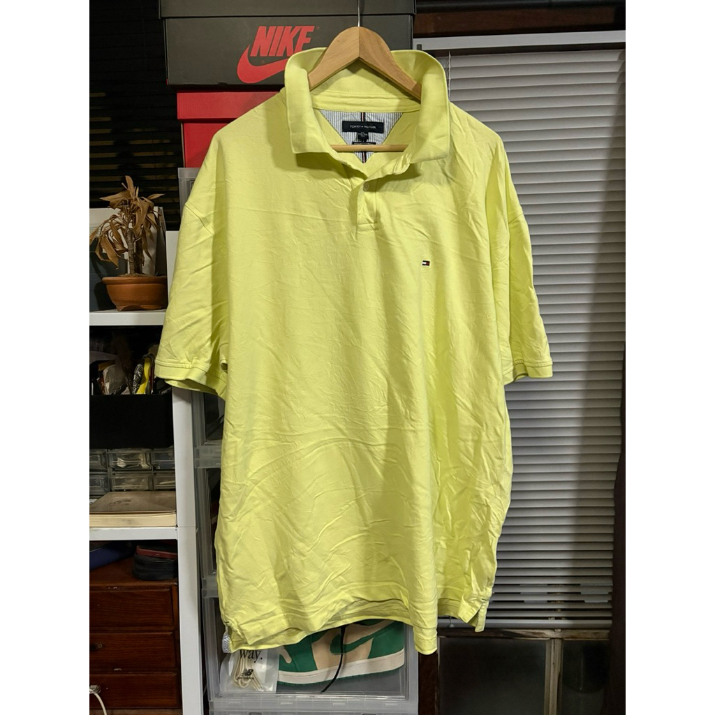 Tommy Hilfiger Mens Yellow Size XXL Polo เสื้อโปโล