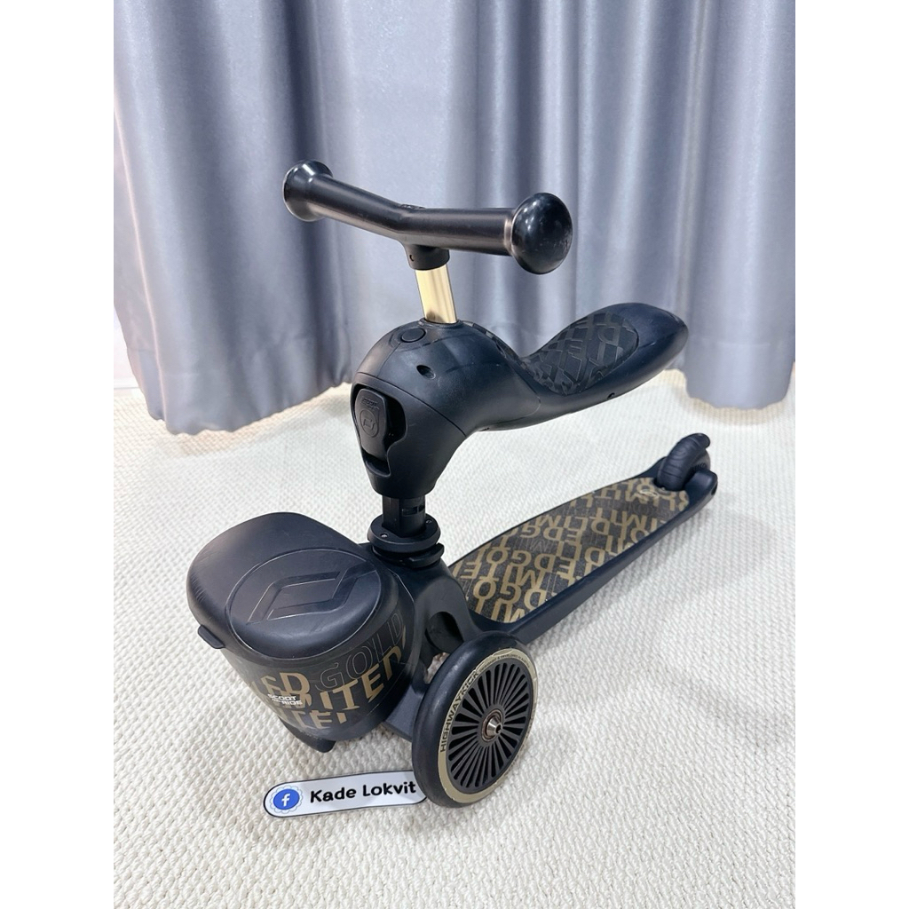 มือสอง ไม่มีกล่อง : Scoot and Ride Highway รุ่น Kick 1 [สี Limited Black & Gold]
