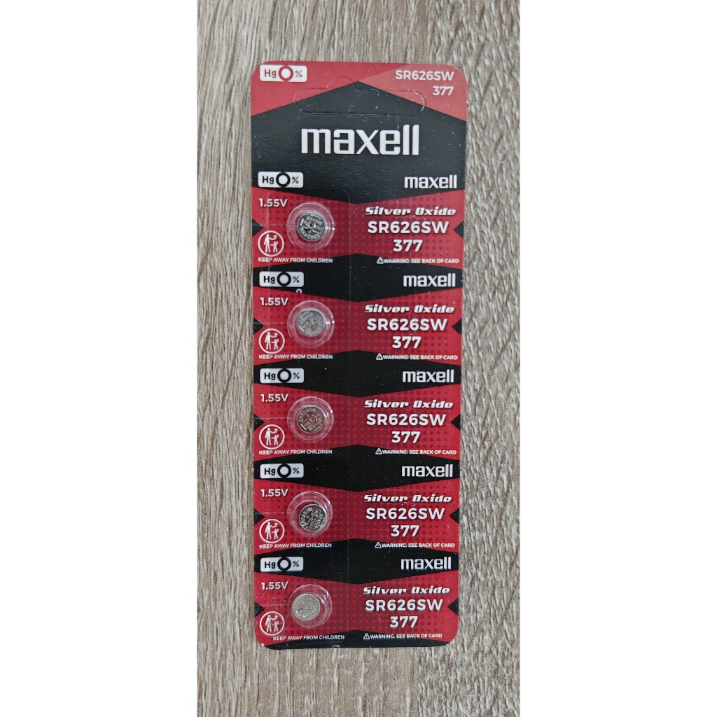 🔘 ถ่านนาฬิกา Maxell 377 SR626SW ของแท้ ถ่านกระดุม 1.55V 🔘