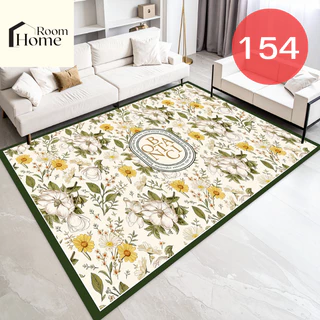 พรมปูพื้น 3D ลายดอกไม้ Flower 2026 ขนาด 120x160 ซม. (3.5 ฟุต) นุ่ม กันลื่น แต่งห้องนอน/ห้องนั่งเล่น