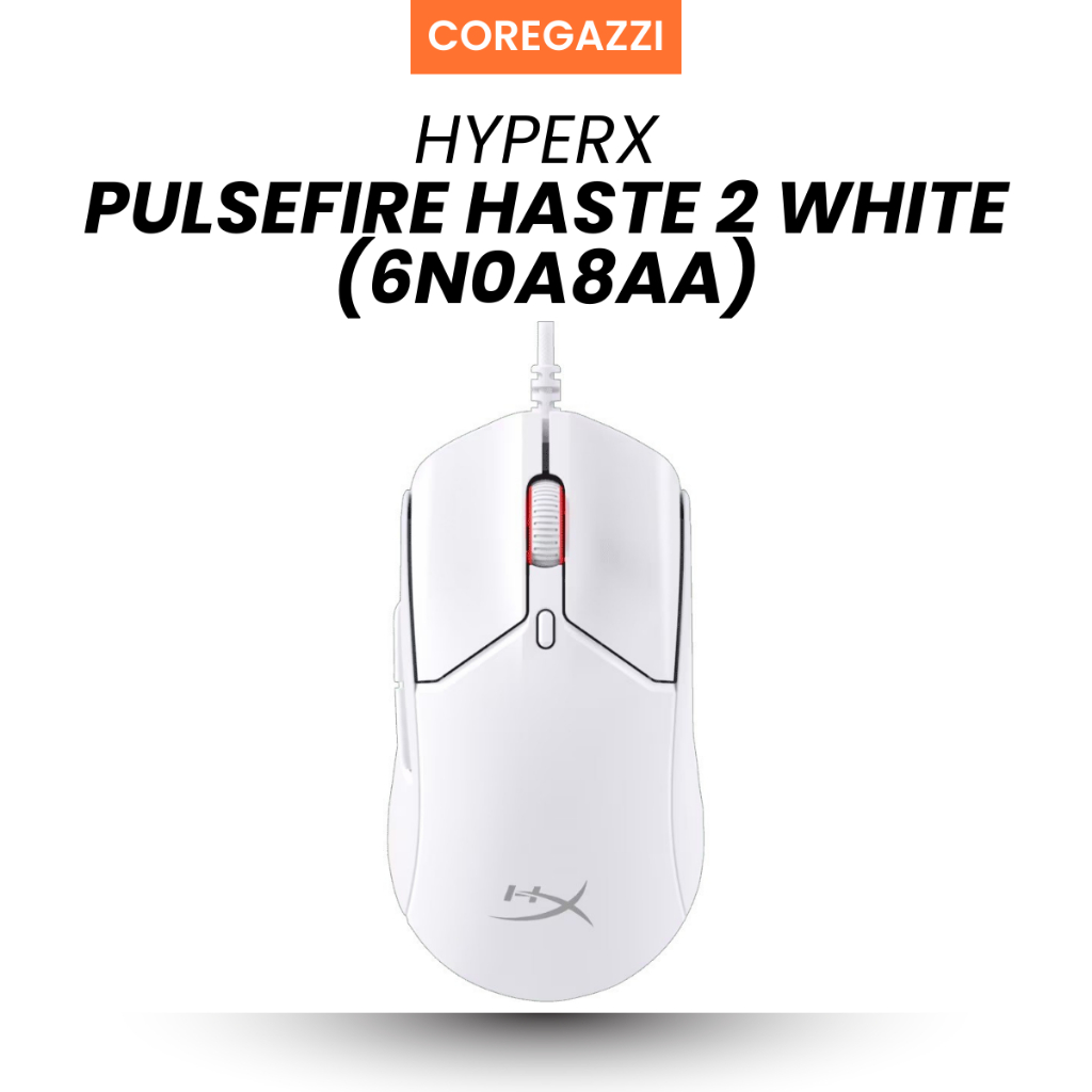 (พร้อมส่ง) เมาส์ HYPERX PULSEFIRE HASTE 2 WHITE (6N0A8AA) - รับประกัน 2ปี