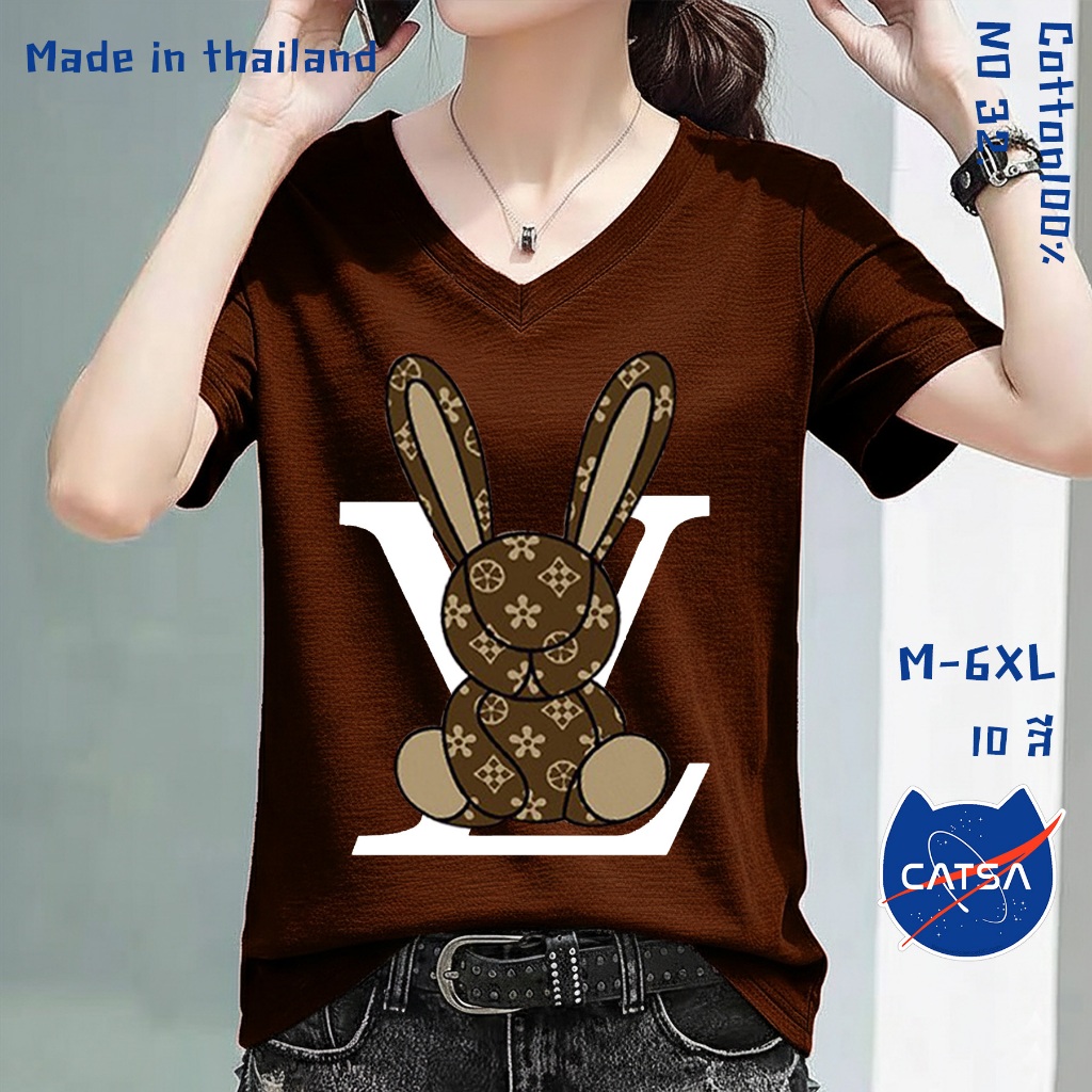 CATSA เสื้อแฟชั่นเกาหลี ผ้าCotton100% 10สี 8ไซส์ ใส่ได้ทั้งชาย และหญิง สวมใส่สบาย High quality รุ่น C744