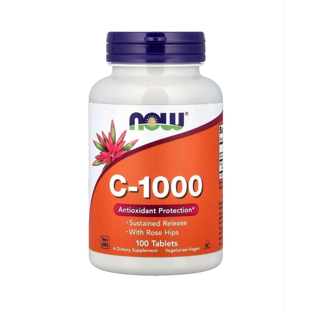 Now Food C-1000 With Rose Hips and Bioflavonoids เสริมภูมิคุ้มกัน กระตุ้นการสร้างคอลลาเจน