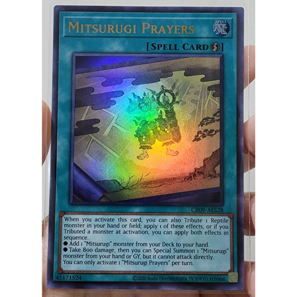 [CR09-AES28] Mitsurugi Prayers (Ultra Rare) - YugiOh! การ์ดยูกิโอ ภาษาอังกฤษ