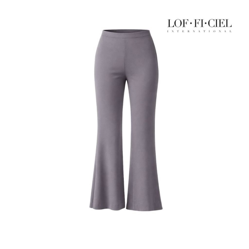 LOFFICIEL กางเกงขายาว ขาบาน สีเทา FQ1AGY