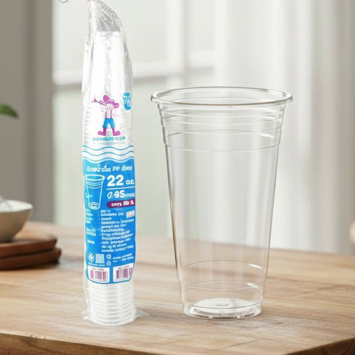 ถ้วยน้ำดื่ม 22 oz. เรียบ ปาก95 ตราฮอร์นบอย บรรจุ50ชิ้นx20แถว(1000ใบ/ลัง)*1ออเดอร์ไม่เกิน2ลัง*