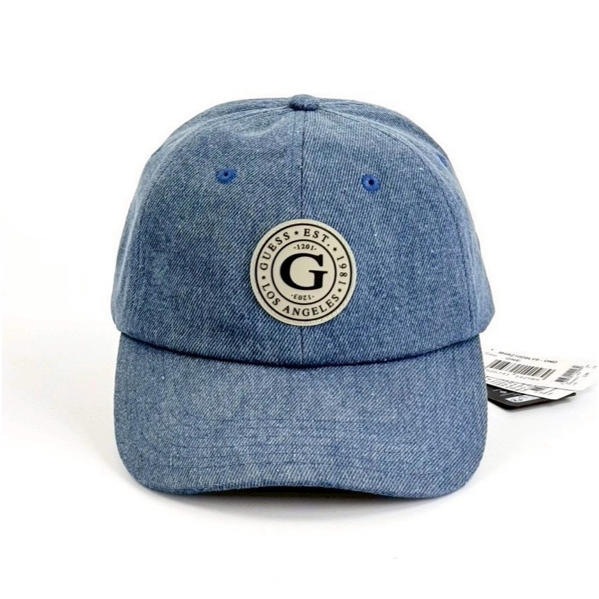 (ลิขสิทธิ์แท้) Guess หมวกแก๊ปผู้ชาย denim baseball cap free size(52-62cm) ราคาป้าย 2390.- M5RZ10D5LV