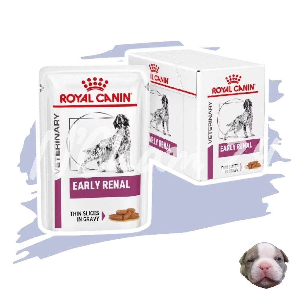Royal Canin EARLY RENAL pouch ขนาดซองละ 100 กรัม(ขายยกกล่อง)อาหารเปียกสุนัขโรคไตระยะเริ่มต้น
