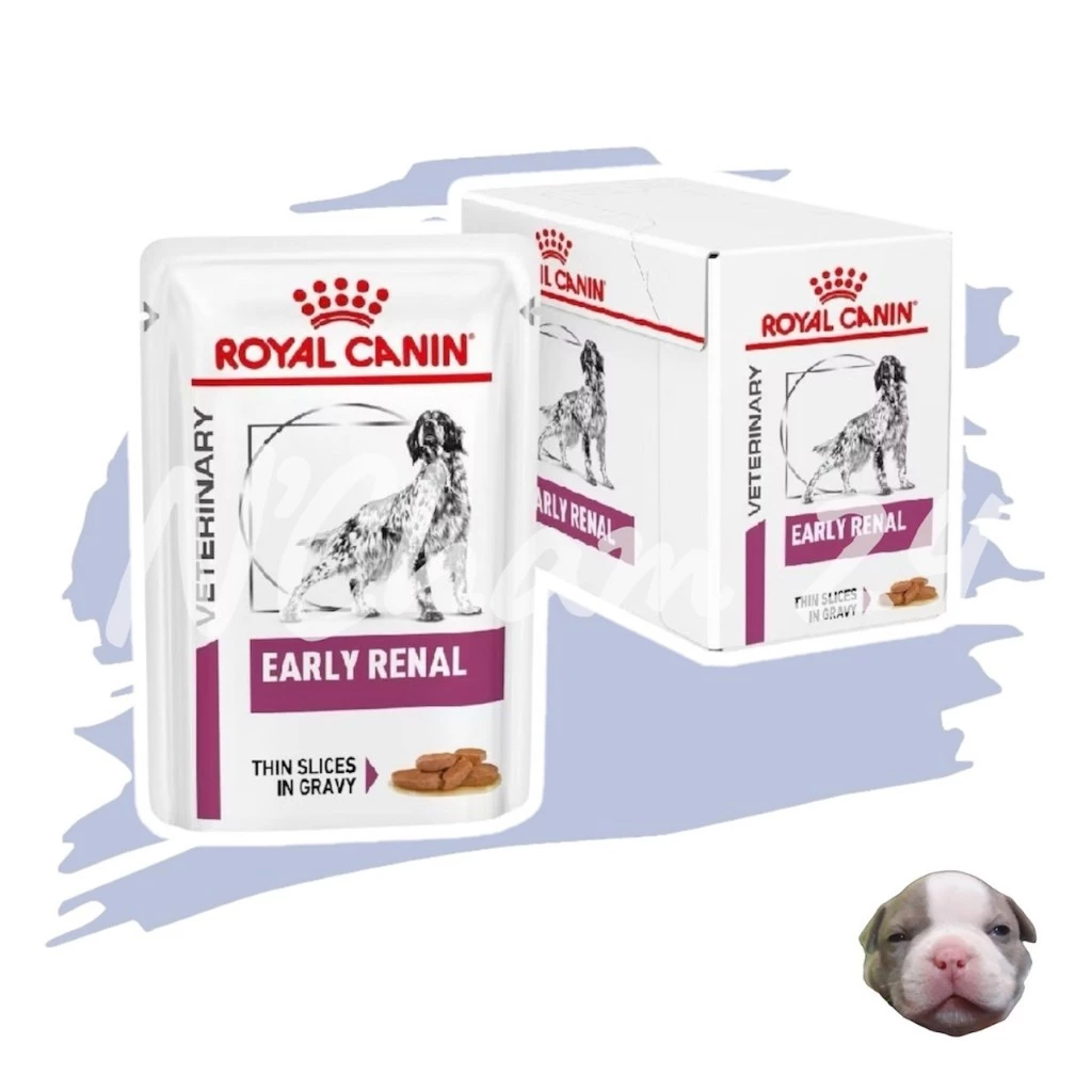 Royal Canin EARLY RENAL pouch ขนาดซองละ 100 กรัม(ขายยกกล่อง)อาหารเปียกสุนัขโรคไตระยะเริ่มต้น