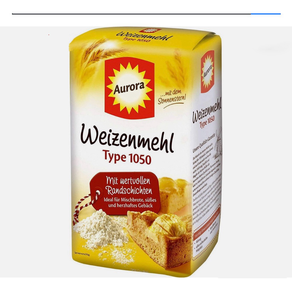 Aurora Weizenmehl Wheat Flour Type 1050, 1 kg แป้งสาลี / Aurora Roggenmehl Rye Flour Type 440 1kg แป