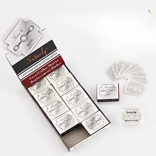 BLADE🥕ใบมีด 100 ชิ้น สำหรับใส่ ที่ขูดเท้า ที่ขัดส้นเท้าแตก ใบมีด suberly ขนาด2.5 x 2.1 cm.ใบมีดสแตนเลส คม อย่างดี 🥕