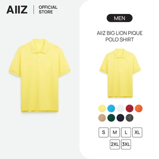 AIIZ Big Lion Pique เสื้อโปโลผู้ชายผ้าปิเก้โลโก้สิงห์
