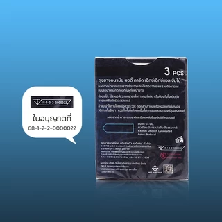 Body Guard XXL Jumbo 64 ถุงยางอนามัย บอดี้ การ์ด ใหญ่พิเศษ ขนาด 64 มม. บรรจุ 1 กล่อง (3 ชิ้น)