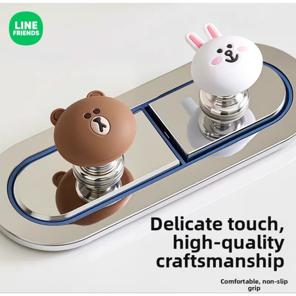 Line​Friends​ ปุ่ม​กดชักโครก​ ลายหมี​ Brown​ / Choco​ / Cony​