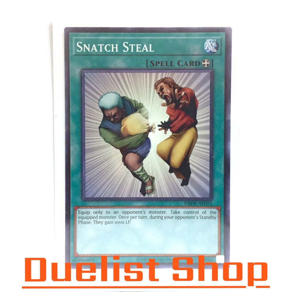 Snatch Steal (N,P) Spell [Equip] ชุด DBPR-AE055 การ์ดยูกิโอ (Yu-Gi-Oh!) OCG Asia EN
