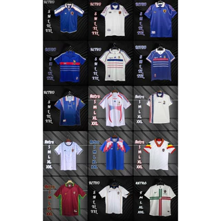 Retroเสื้อกีฬาฟุตบอลรุ่นย้อนยุคลายฤดูกาลผ้าดีใส่สบาย