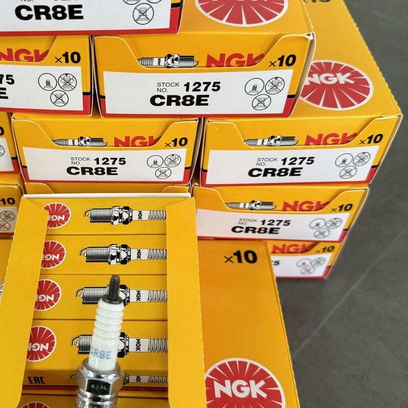 หัวเทียนมอเตอร์ไซค์ NGK ( 1กล่อง10หัว)  CR8E หัวเทียนเกลียวสั้น มอเตอร์ไซด์ เวฟ110i/115/125 มีโอ ราคา ถูกที่สุด ดีลบีเคเค แกลเลอรีภาพที่ 2