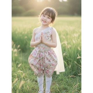 ชุดไทยเด็กรุ่น "ช่อพิกุล ลายดอก" ~ AI Jung Clothes ชุดไทยเด็ก