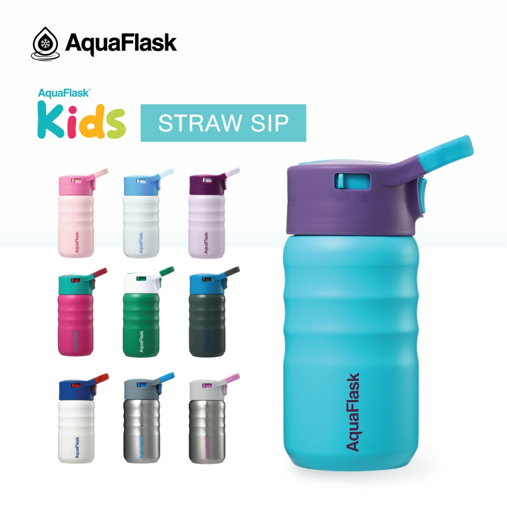 AquaFlask Kids Straw Sip Limited Edition (12oz/24oz) - กระบอกน้ำเก็บความเย็น แบบหลอด 12/24ออนซ์