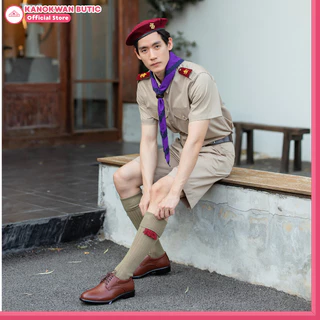 ชุดลูกเสือครูกากีชาย ชุดผู้กำกับลูกเสือชาย คอเชิ้ตแขนสั้น+กางเกง(ขายแยกชิ้น)