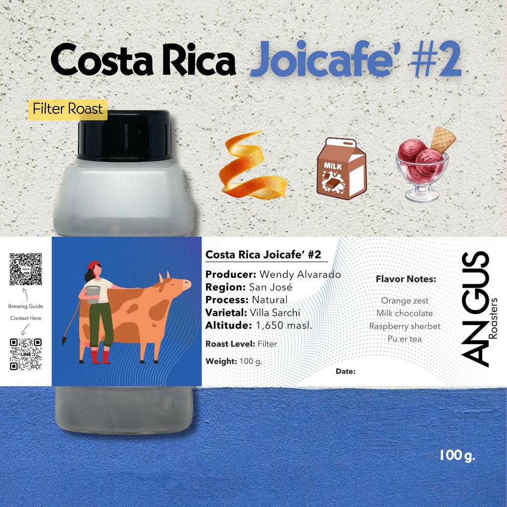 Angus Coffee Roasters เมล็ดกาแฟคั่วอ่อน Filter- Filter- Costa Rica Joicafe' #2