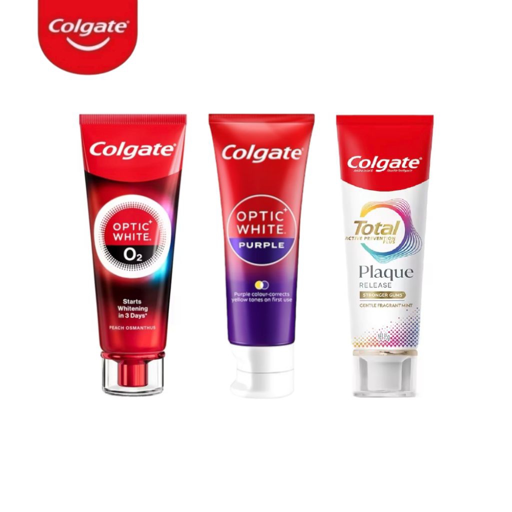 คอลเกต ยาสีฟัน ม่วง โททอล พีช เมนทอล Colgate Total Plaque Release purple peach menthol Toothpaste