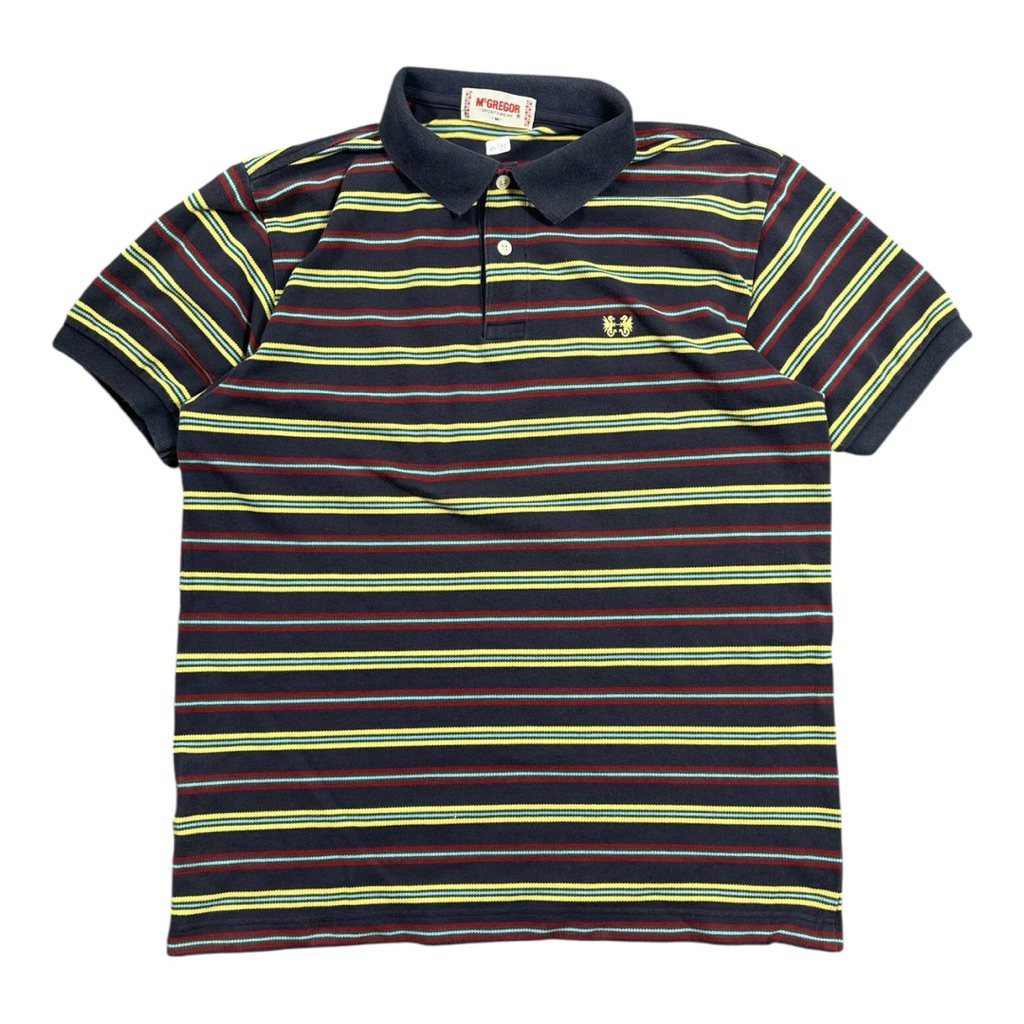 เสื้อคอปกลายทาง Mc Gr egorแท้มือสอง