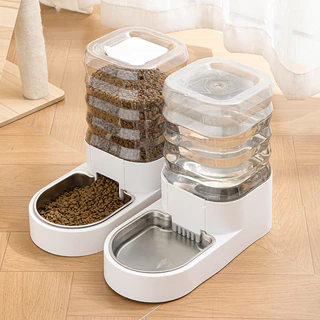 Kanimal Food Feeder / Water Feeder ที่ให้อาหาร ที่ให้น้ำสัตว์เลี้ยง ฐานสแตนเลส 201 ขนาด 34.3x17.3x30 ซม. ความจุ 4 ลิตร