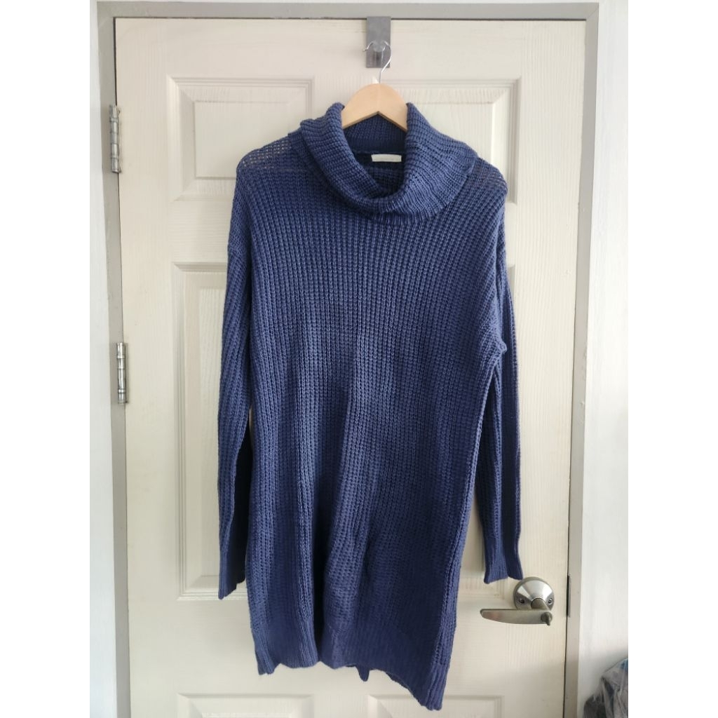 Women Knit Longsleeve Turtleneck Dress Size L แท้💯✅️