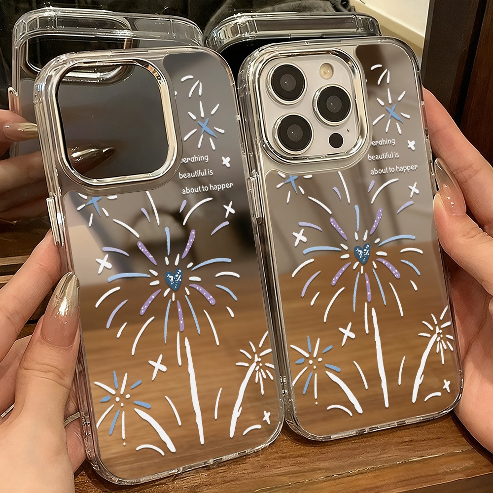 เคสโทรศัพท์มือถือแบบกระจก For IPhone 16 17 11 Pro Max 12 รูปที่ 8