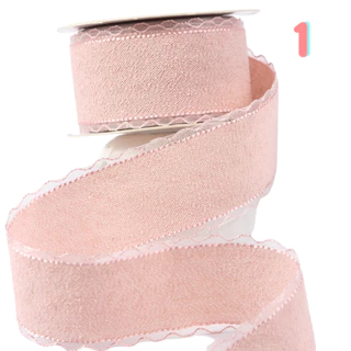 K-Ribbon Pastel Cloud R4 ริบบิ้น 2 ด้าน สีพาสเทล 4ซม. เติมความหวานด้วยดีเทลขอบหยักสุดละมุน
