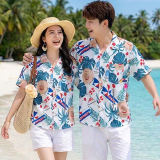 Pink3130 เสื้อฮาวายลายใหม่2026 KTIER ทรงวัยรุ่น หญิงชายใส่ได้ ผ้าโพลีพรีเมี่ยม ไซส์38-56นิ้ว งานปัาย ลายคมชัด **1ตัว**