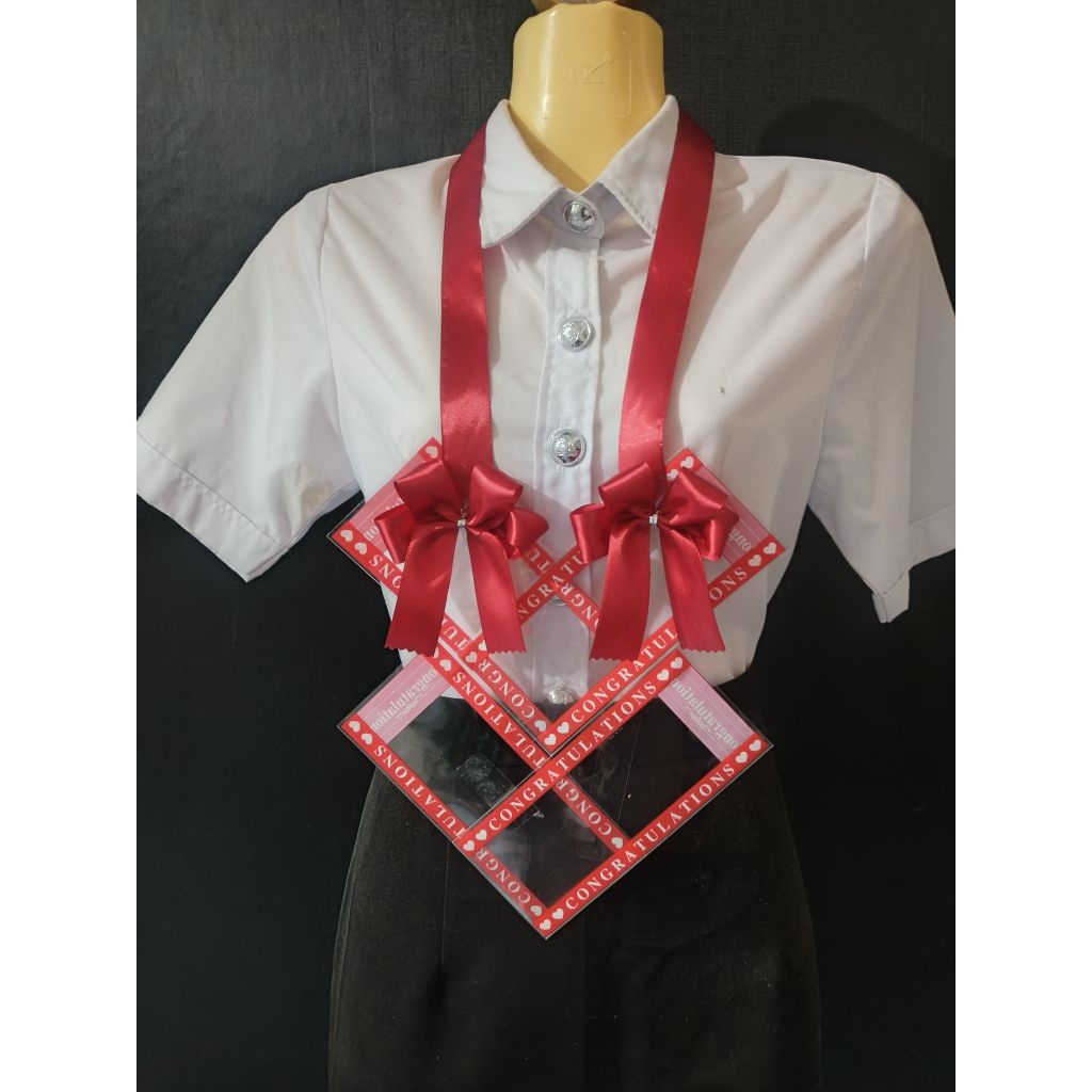 พวงมาลัยคล้องคอสำหรับใส่ธนบัตร4ใบ สำหรับงานยินดี ดีไซน์โบว์สีสดใส สำหรับโอกาสพิเศษ