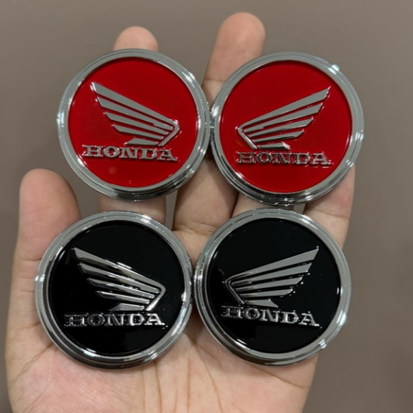1 คู่ โลโก้ ปีก HONDA  สำหรับมอเตอร์ไซค์ ขนาด 5 ซม. สีแดง สีดำ