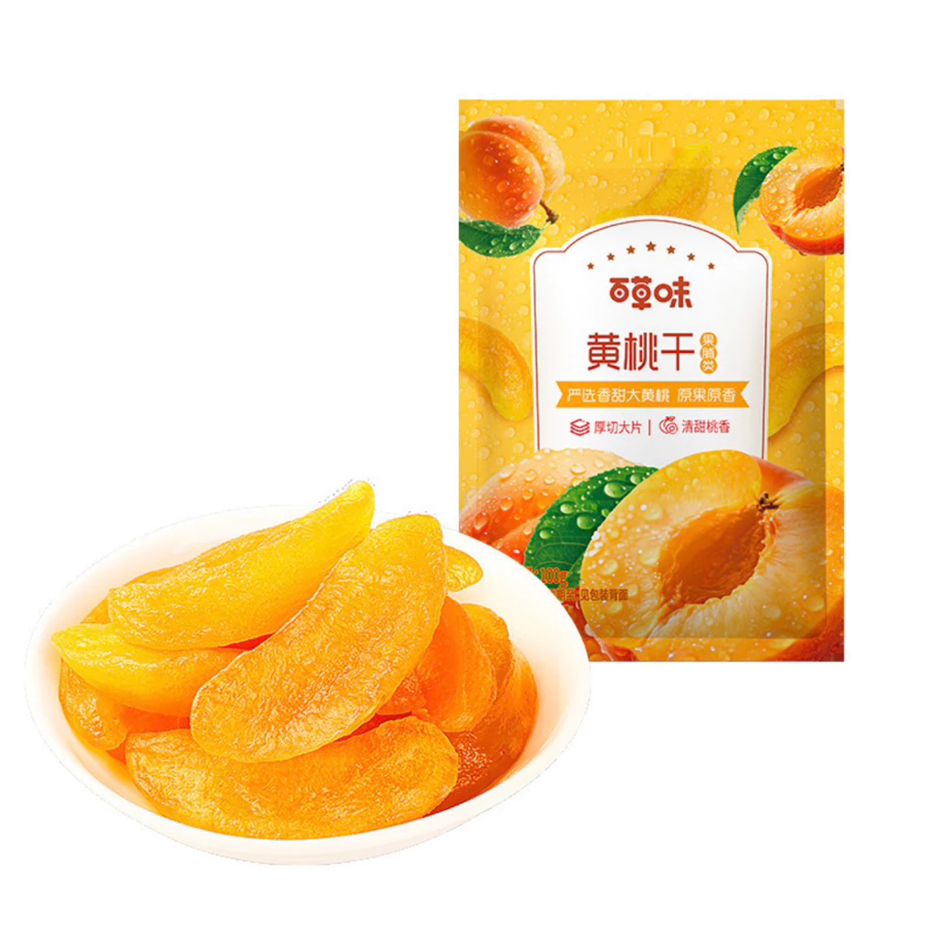 แพคเกจใหม่ พีชอบแห้ง พีช ถุง 100 กรัม พร้อมส่ง