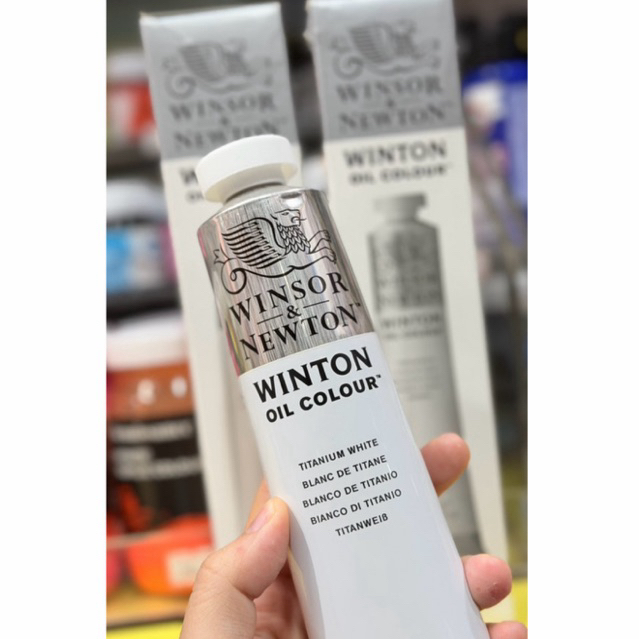 W&N สีน้ำมันวินเซอร์แอนด์นิวตัน สี Titanium White ขนาด 200ml.