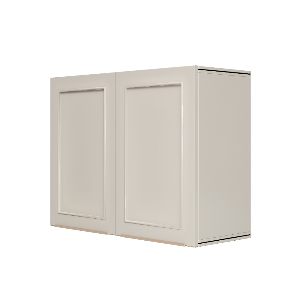65ตู้แขวนคู่เวนิส สีโธฟู มือจับโปรไฟล์ SOFT CLOSE ขนาด 90x70x36ซม.