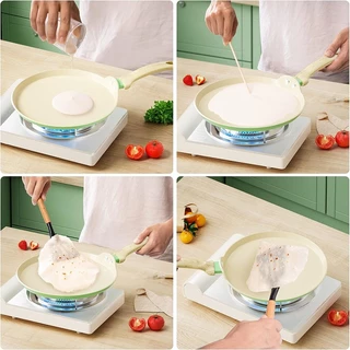 กระทะเครปนอนสติ๊ก Flat Pancake Crepe Non Stick เหมาะสําหรับทุกเตา 28ซม.(11นิ้ว) กระทะเครปเซรามิกไม่ติด